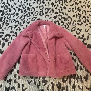 Leith Dusty Pink Teddy Jacket